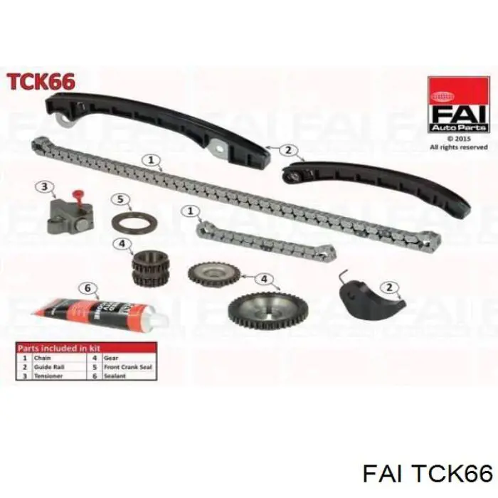 Kit de cadenas de distribución TCK66 FAI