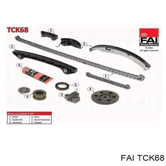 TCK68 FAI комплект цепи грм