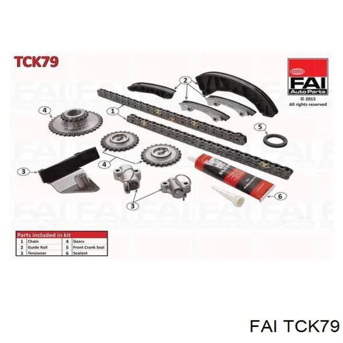 Ремкомплект ГРМ FAI TCK79 цена, от 62.01 USD