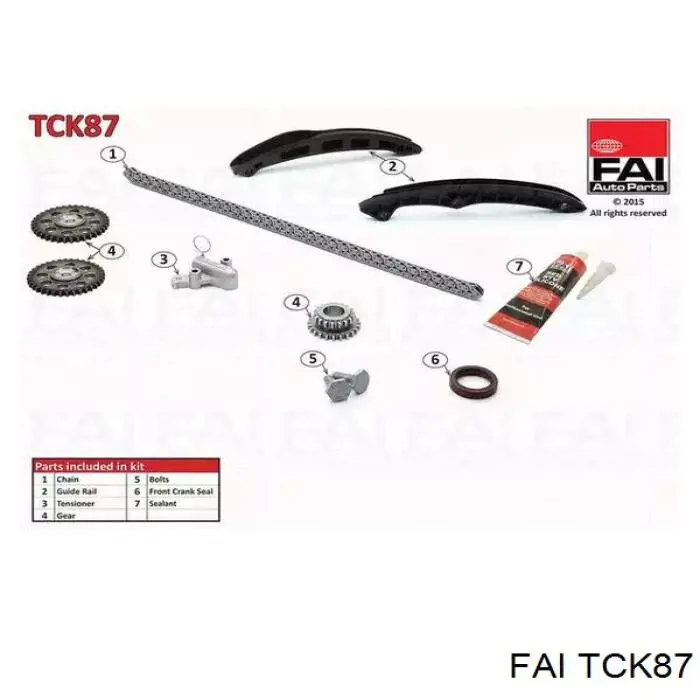 TCK87 FAI Комплект цепи