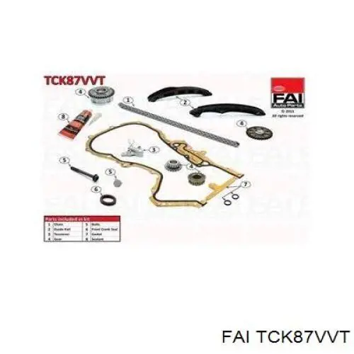 Купить TCK87VVT FAI Набор цепи грм