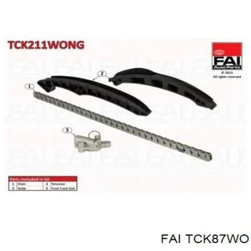 Ремкомплект ГРМ FAI TCK87WO цена, от 71.22 USD