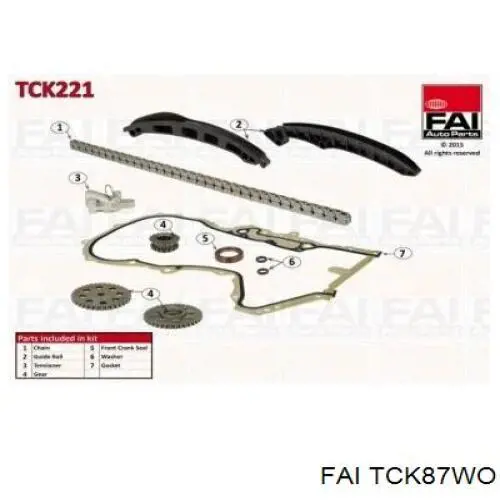 Купить TCK87WO FAI Набор цепи грм