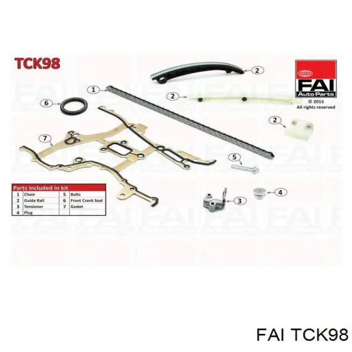 TCK98 FAI cadeia do mecanismo de distribuição de gás, kit