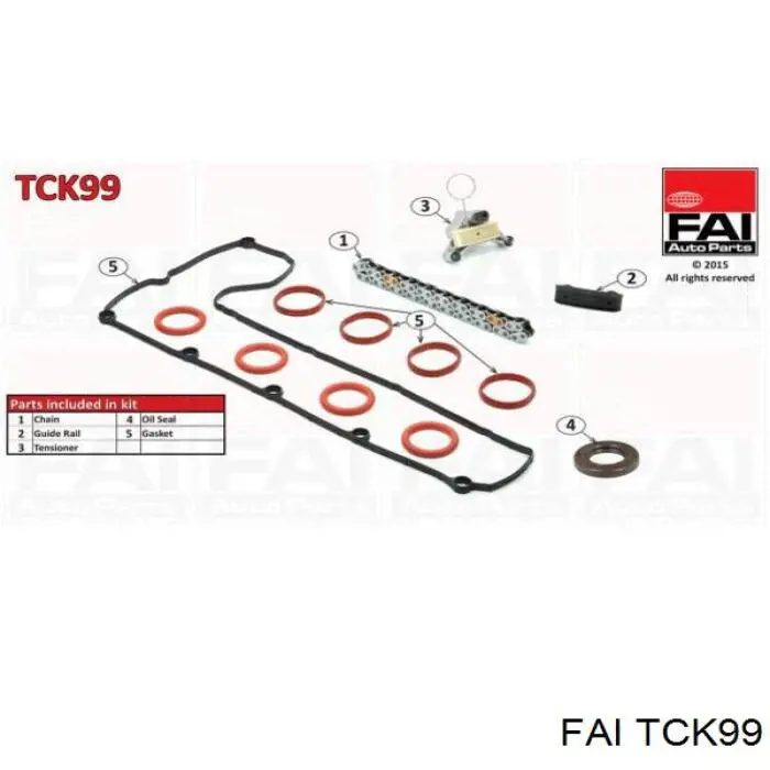 TCK99 FAI cadeia do mecanismo de distribuição de gás, kit