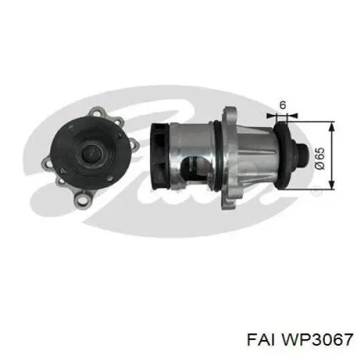 WP3067 FAI bomba de água (bomba de esfriamento)