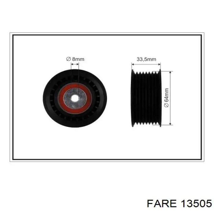 Ролик натяжителя ремня газораспределения Fare 13505 цена, от 22.40 USD