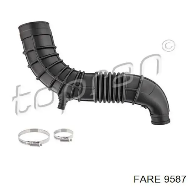 Tubo flexible de aspiración, salida del filtro de aire 9587 Fare