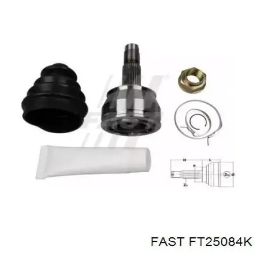 Граната колесная Fast FT25084K цена, от 22.91 USD