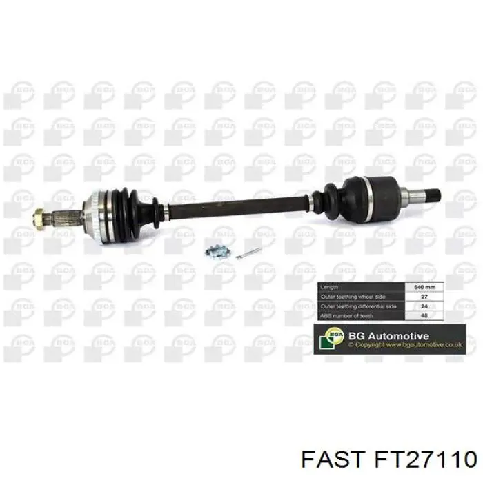 Правая полуось CT88071 GP