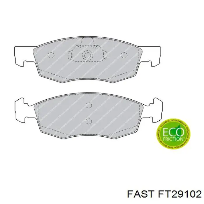 Купить FT29102 Fast Колодки тормозные