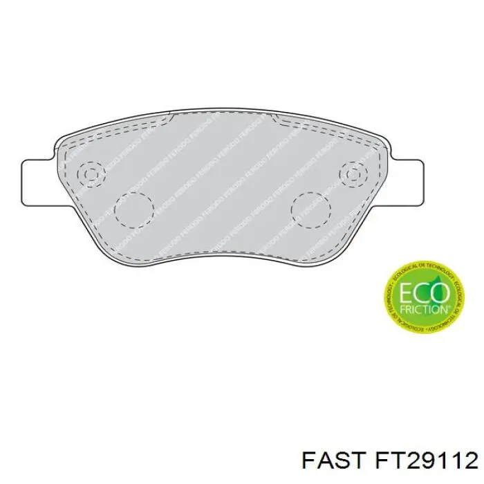 Передние тормозные колодки FT29112 Fast