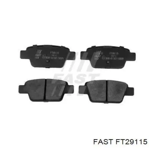 Колодки дисковые  Fast FT29115 цена, от 21.16 USD