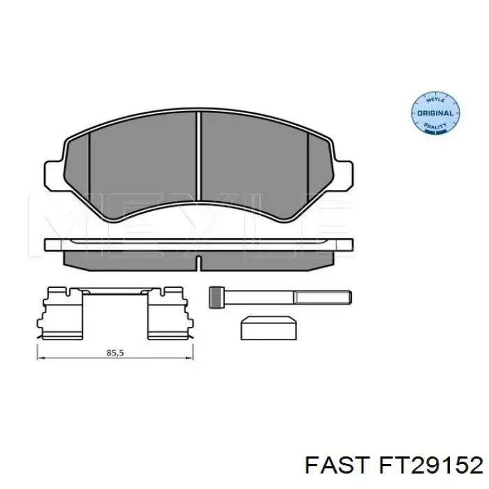 Передние тормозные колодки FT29152 Fast