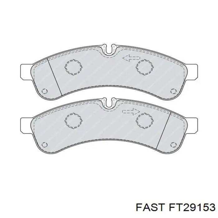 Купить FT29153 Fast Колодки тормозные задние, дисковые