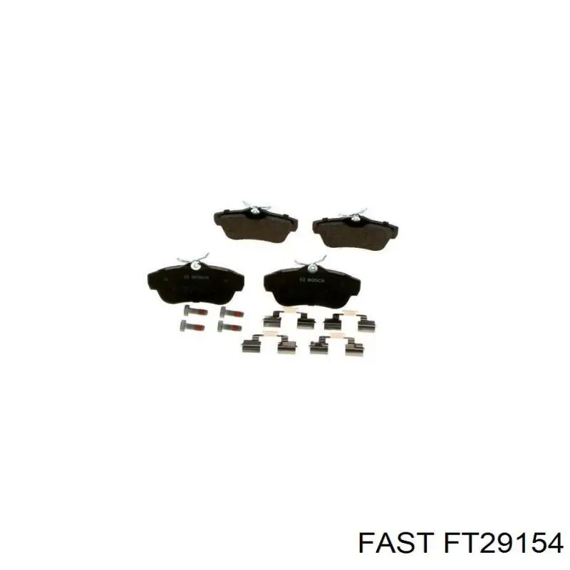 Купить FT29154 Fast Колодки тормозные задние, дисковые