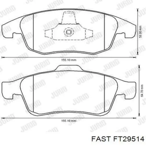 Купить FT29514 Fast Колодки тормозные