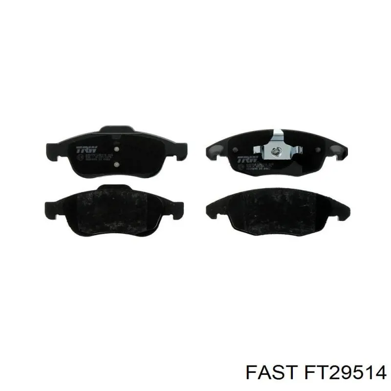 Передние тормозные колодки FT29514 Fast