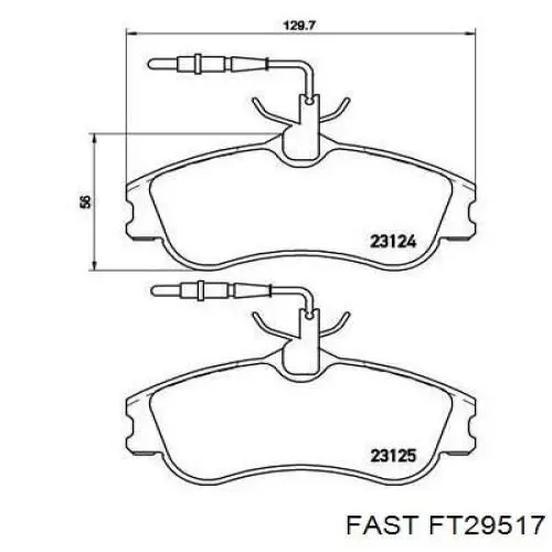 Тормозные колодки Fast FT29517