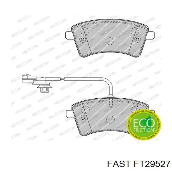 Передние тормозные колодки FT29527 Fast