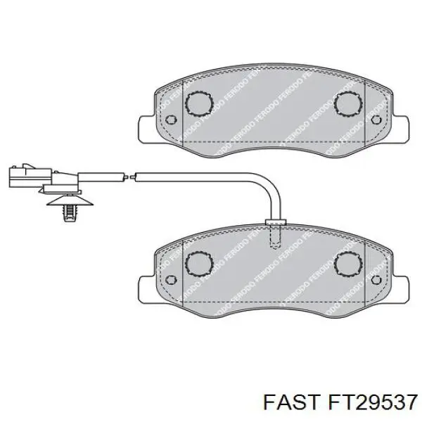 FT29537 Fast sapatas do freio traseiras de disco