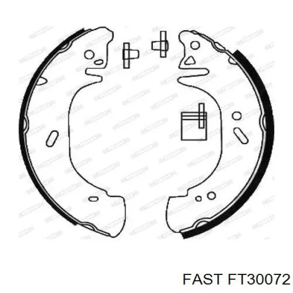 Задние барабанные колодки FT30072 Fast