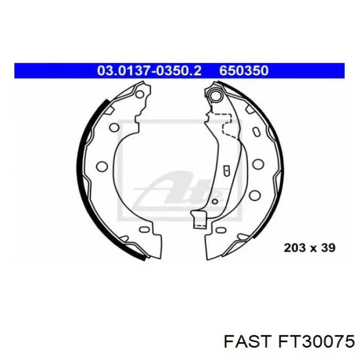 Тормоза рабочие задние ножные и тормозные барабаны Fast FT30075 цена, от 18.35 USD