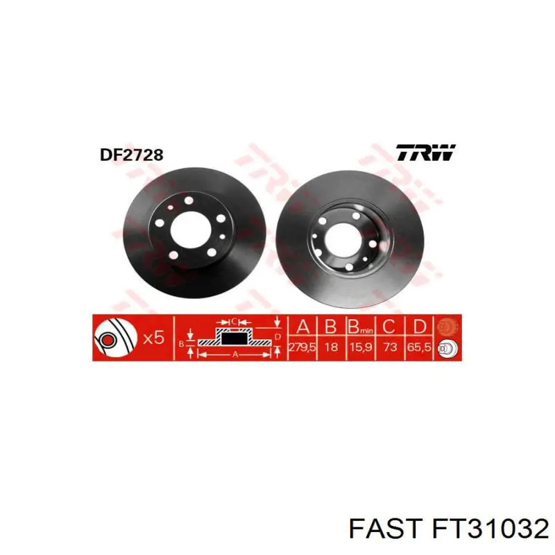 Купить FT31032 Fast Ротор тормозной