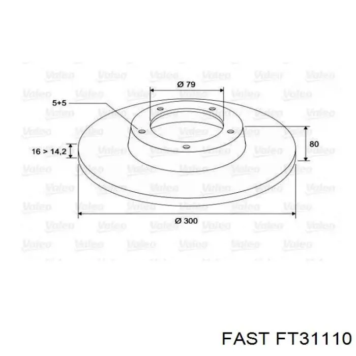 Тормозные диски FT31110 Fast