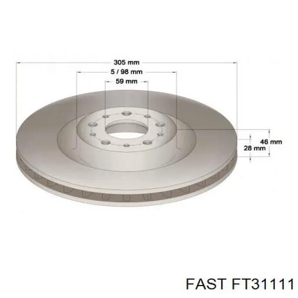 Купить FT31111 Fast Ротор тормозной