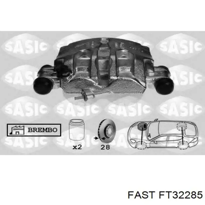 Поршень суппорта тормозного, переднего Fast FT32285 цена, от 8.62 USD