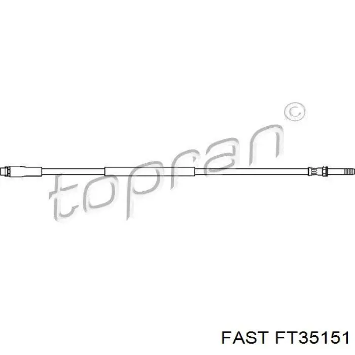 Шланг тормозной передний FT35151 Fast