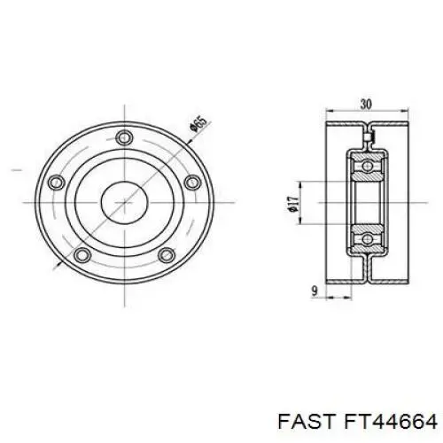Натяжитель приводного ремня FT44664 Fast