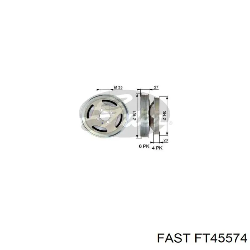 Шкив коленвала FT45574 Fast