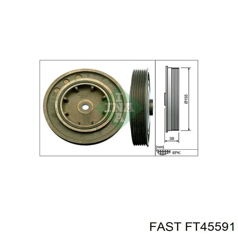 Шкив коленвала FT45591 Fast