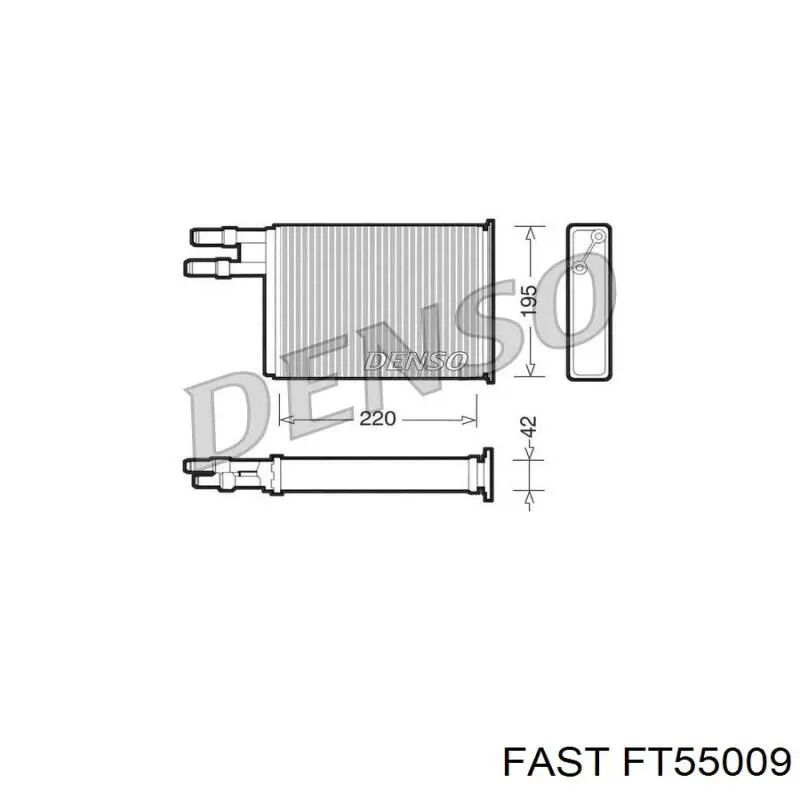 Купить FT55009 Fast Радиатор печки