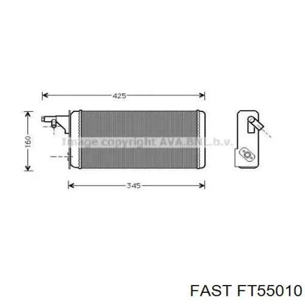 Радиатор печки FT55010 Fast