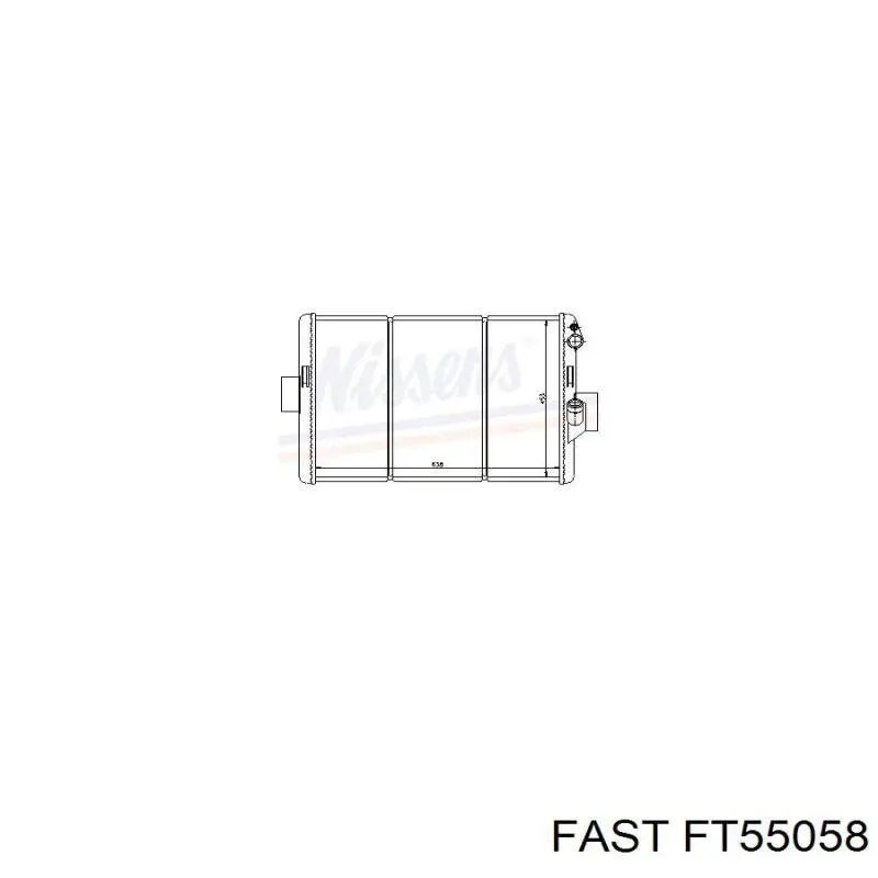 Радиатор охлаждения двигателя Fast FT55058 цена, от 88.17 USD