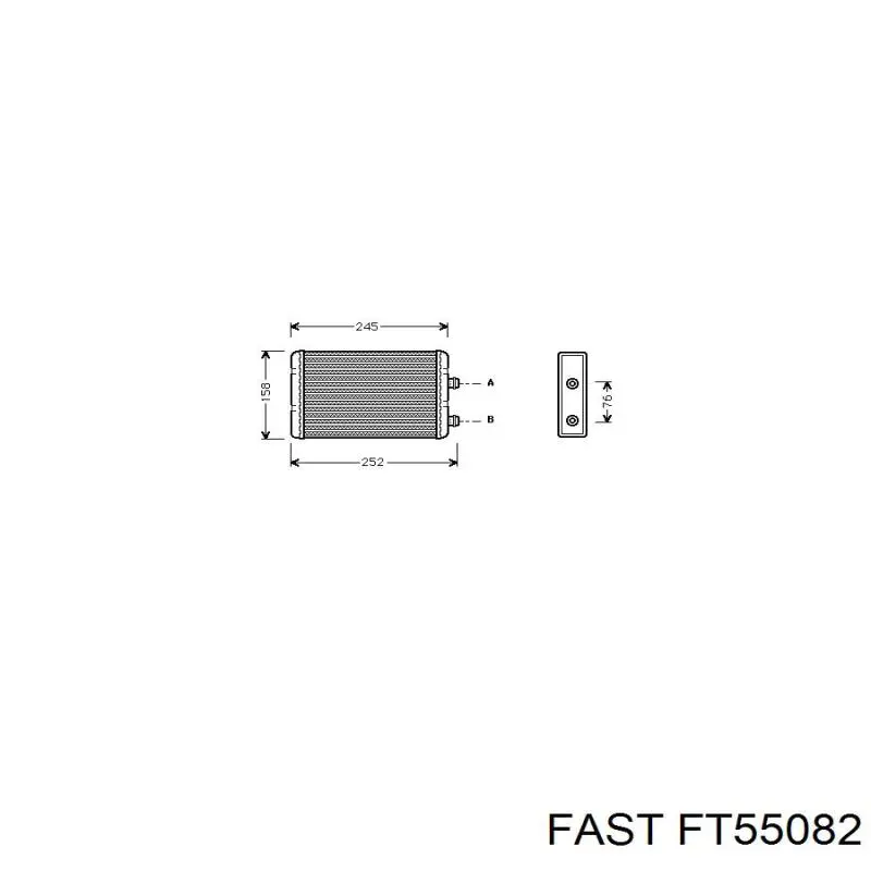 Радиатор печки (отопителя) Fast FT55082 цена, от 23.53 USD
