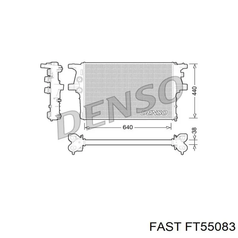 FT55083 Fast radiador de esfriamento de motor