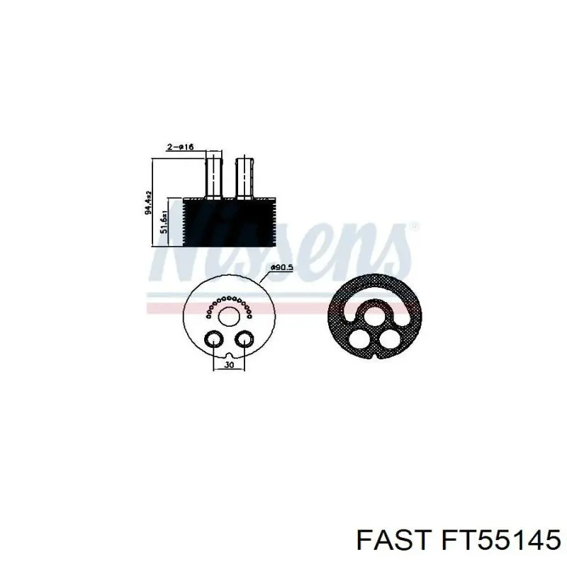 FT55145 Fast radiador de óleo