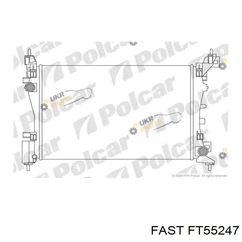 Радиатор охлаждения двигателя Fast FT55247 цена, от 56.02 USD