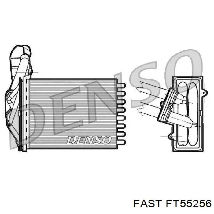 Радиатор печки (отопителя) Fast FT55256 цена, от 20.12 USD