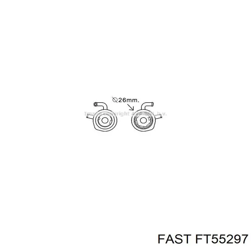 Радиатор масляный (холодильник), под фильтром Fast FT55297 цена, от 30.18 USD