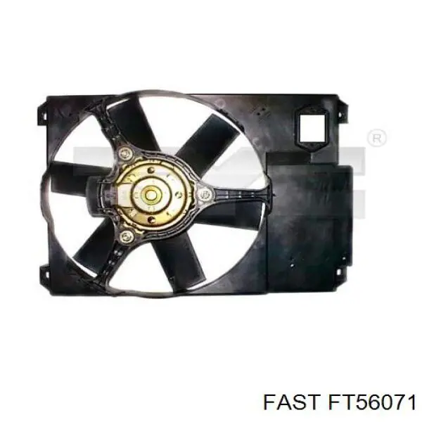 FT56071 Fast диффузор радиатора охлаждения, в сборе с мотором и крыльчаткой