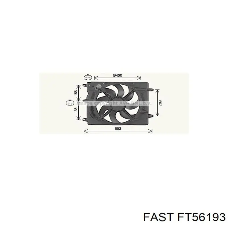 Купить 52015585 Fiat/Alfa/Lancia Диффузор вентилятора в сборе с мотором и крыльчаткой