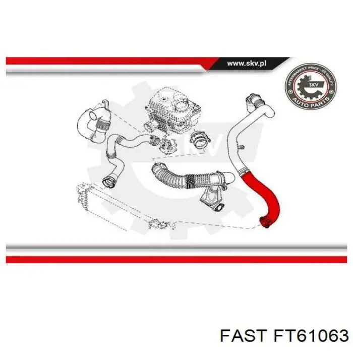Шланг интеркуллера Fast FT61063