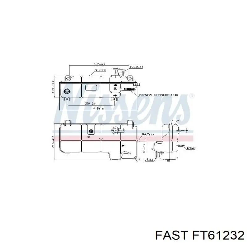 Купить 504136607 Iveco Водяной бачок системы охлаждения