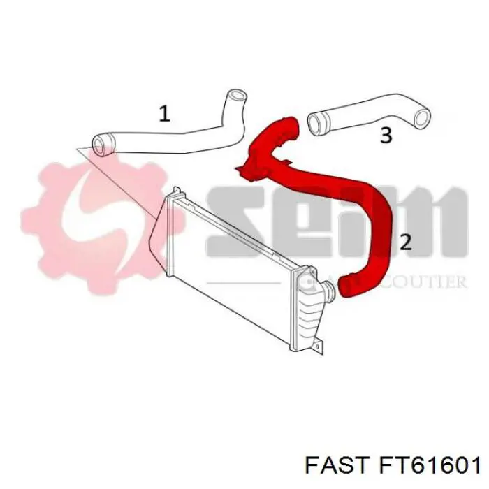 Шланг/патрубок интеркуллера Fast FT61601 цена, от 35.33 USD