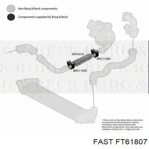 Купить FT61807 Fast Патрубок интеркулера